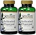 Swanson Premium Brand Activated Charcoal 260mg -- 2 Bottles each of 120 Capsules