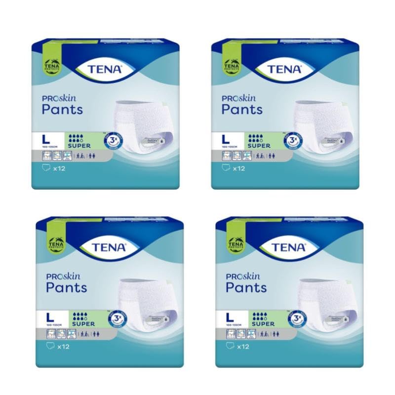 Tena Pants Super Large 12 Pants, Pack of 4