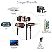 Earbuds, Wood In Ear Headphones, Stereo Bass Noise-isolating Earphones with Microphone and Inline Remote Controller , Carrying Case (Brown)