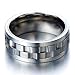 Refined Style Stainless Steel Spinner Unisex Ring Man Ring Comfort Fit 9mm