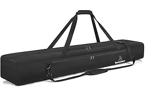 TORIBIO 48.5" Multifunctional Tripod Bag,Heavy Duty Tripod Carrying Case, Case for Music Stand,Mic, Speakers, Lights, Boom, Cameras, Monopods