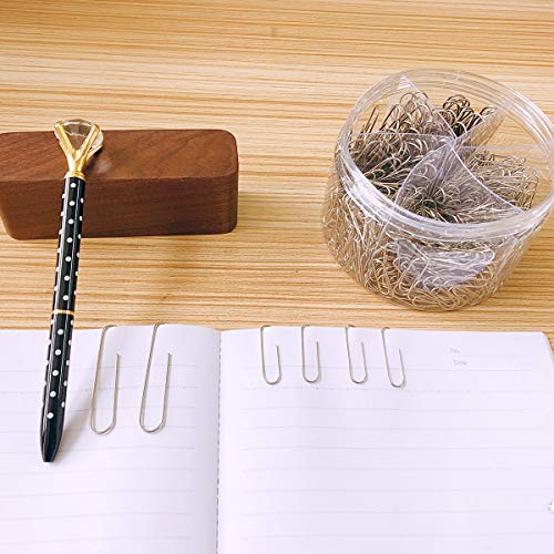 Youyuan Paper Clips, 650 Pieces Assorted Sizes Silver Paperclips, Small, Medium and Jumbo (28mm, 33mm, 50 mm), for Office School Clips and Personal Document Organizing (Certified Refurbished)