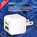 Hama 12Watt/2.4 Amp Home and Travel Charger with SafeCharge Technology, Pink