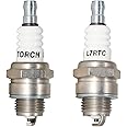 TORCH 2PK L7RTC Solid Spark Plug, M14*1.25MM, Copper Core, For Motorcycle & Outdoor Power Equipment