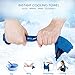 Your Choice Cooling Towel 4 Pack Instant Cool Sports Yoga Towel Set, Snap Cool Towels for Neck, Fast Chill Towel for Golf Running Biking Blue, Gray, Purple and Black 12 x 40 Inchthumb 2