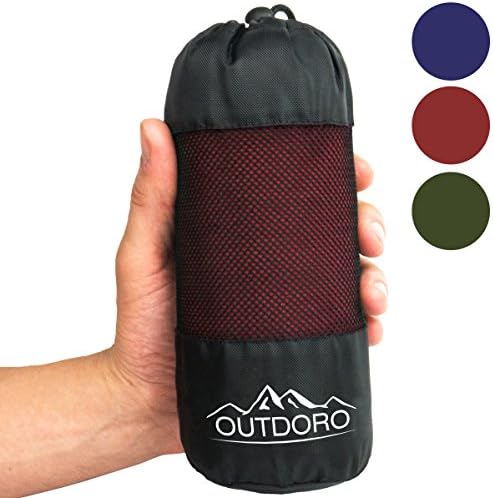 Outdoro Sleeping Bag Ultra Lightweight Travel Baby Sleeping Bag, Only 350 Grams Slim Mini, Compact Pure Cotton with Pillow Section, Inlay Outdoor Travel Sheet For Adults, Children, Summer