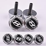 4 Pcs Separate Chrome LICENSE PLATE FRAME Bolt Screws For Hyundai (Type1)