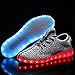 PENGCHENG Men's Women's 7 Colors LED Shoes Fashion Sneakers Sports Shoes Size 8 US White