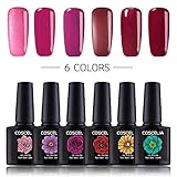 Coscelia 10 Pcs Soak Off Gel Nail Polish UV Led Nail Gel Set Nail Varnish Starter Kit