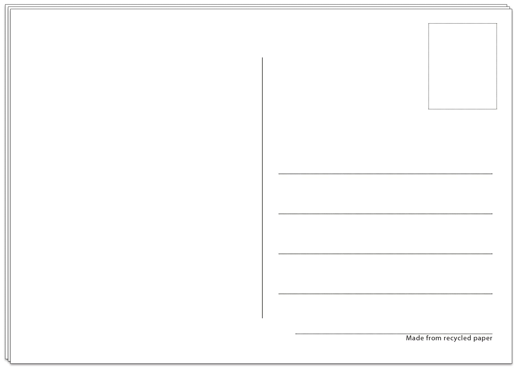 100 x White Blank Postcards Made of Recycled Paper in A6 Format (148 mm x 105 mm)