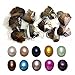 10 PC Freshwater Cultured Pearl Oyster Oval Pearls oysters with pearls inside Ten Colors (7.5-8mm)