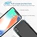 Elebase iPhone XR Battery Case (6.1”),5000mAh Portable External Backup Charging Case iPhone XR,Rechargeable Impact Resistant Extended Power Bank Charger Case(Black)