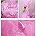 Raxsun Baby Crib Canopy Netting Luxury Princess Bed Net Round Hoop Netting Mosquito Net Bedroom Decor (Pink)