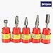 Drillpro 5pcs x 1/4'' Head Tungsten Carbide Rotary Point Burrs Die Grinder 6mm Shank Cutter