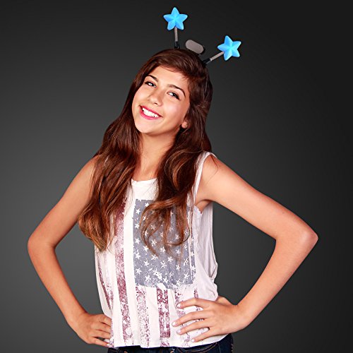 Light Up Blue Star Head Boppers Headband