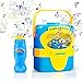 Bubble Machine with Music, Automatic Bubble Maker Portable Soap Bubble Blower for Kids 1 2 3 4 5 and more with Bubbles Solution Refill, Battery Operated