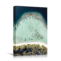 Canvas Wall Art Beach Beach Blue Coastal Cool Photography Relax/Calm - 12x18 inches