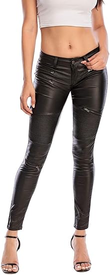 womens coated trousers
