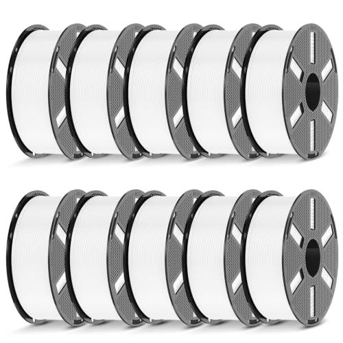 JAYO PETG Filament 1.75mm Bundle Weiß 11KG, Starke Zähigkeit 3D Drucker Filament