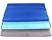 Workout Towels Sports Towel Microfiber Sweat Towels Set, Multi-Purpose Gym Towel, Fast Drying & Super Soft, for Sports, Fitness, Gym, Yoga, Travel, Camping & More 3 Pack(Dark Blue+Light Blue+Grey)