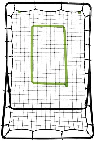 dalilylime Baseball Trainer Rack Baseball Rebounders Goal Ball Door, Teenager Baseball Training Net, Green Target Radius & Black Baked Iron Pipe