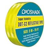 DOT-C2 Yellow Reflective Tape 2'' &times; 75', Reflector Conspicuity Tape Stickers High Intensity Waterproof