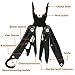 GETUHAND Multi Plier Stainless Steel 10-in-1 Multi Pocket Tool for Hunting, Hiking, Camping, Outdoor Survival with Multitool Knife Sheath Folding Pliers/Knife/Saw/Wire Cutter(Black)