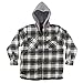 North 15 Men's Hooded Flannel Shirt - Polar Fleece Lining, Zipper Front (Medium - 5X Large)