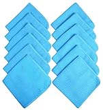 Sinland Microfiber Waffle Weave Dish Cloths Household Kitchen Cleaning Cloth Wiping Cloth Wash Cloth 13Inchx13Inch Turquoise 12 Pack