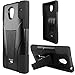 Sharp Aquos Crystal Case Combo(3-items)-VGUARD Dual- Layer Hard/Gel Hybrid Kickstand Armor Case (Black/Black)+ICE-CLEAR(TM) Screen Protector Shield(Ultra Clear)+Touch Screen Stylus