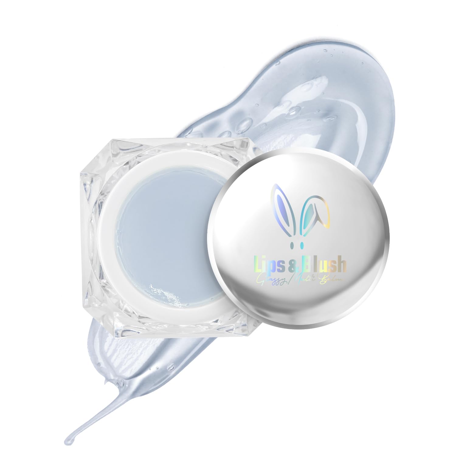 VIOLA HOUSE Color Changing Blusher for Cheeks, Moisturizing Blush Rouge Soft Cream, Lips Balm Multi Use Cream for Cheeks & Lips Glossy Shiny Finish Blush Makeup 10g/0.34oz (Transparent Blue)