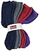 Burklett Adult Women's Thick Warm Indoor Anti-skid Winter Slipper Socks 4 Pairs, Grey, Navy, Burgundy, Dk. Purple, US Women: 6.5 - 9.5