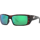 Costa Del Mar Sunglasses For Men - Permit Mens Polarized Sunglasses 580G 62 | Polarized Fishing Glasses with UV Protection - Costa Sunglasses for Boating, Beach &amp; Driving - 580G, 62