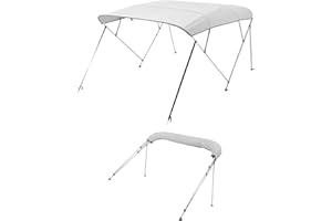 VEVOR 4 Bow Boat Bimini Tops, 600D Polyester Canopy with Aluminum Alloy Frame, Waterproof & Sun Shade Boat Awning Canopy with