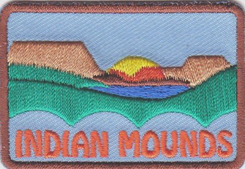 ''INDIAN MOUNDS'' - IRON ON EMBROIDERED PATCH - SOUTHWEST Our custom patches are perfect for uniforms, duffle bags, jackets or any other use