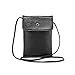 Universal Crossbody Bag Purse Cell Phone Pouch Multipurpose Soft PU Leather Wallet Moblie Phone Carrying Cases Shoulder Bag with Shoulder Strap for Smartphone Under 6.2' from WaitingU -Black