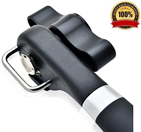 Can Opener Smooth Edge, ONOSY Kitchen Hand Tools Safety Side Cut Can Manual Opener, Ergonomic Anti-Slip Handle and Large Easy Turning Knob Design, Won't Touch Food