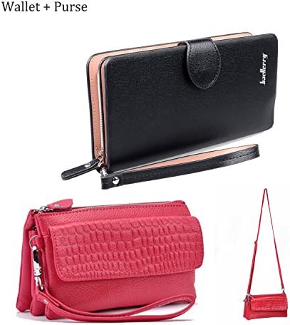 Gottowin Women's PU Leather Wallet Clutch Phone Wristlet for iPhone 7 6 6s Plus + Small Crossbody Bag Shoulder Purse Ladies Handbag