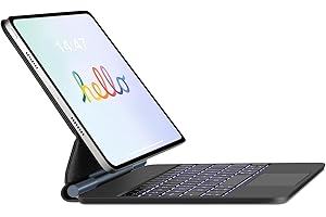 riwezox iPad Air 13 Inch Keyboard Case (M2, 2024), Magic Keyboard for iPad Pro 12.9 inch (6th, 5th, 4th, 3rd Gen), 2.16lbs-Black, Multi-Touch Trackpad, Backlit Keys – Floating Cantilever Stand