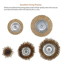 Amazon Basics 5-Piece Wire Brush Set with 1/4-Inch