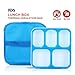 Bento Box, Fun life lunch box, Eco-Friendly, BPA Free, 5 Separated Compartments,Leakproof Container & Airtight Lid, For Healthy, Dry & Liquid Food, Portion Control, Meal Prep, Adults & Kids (blue)