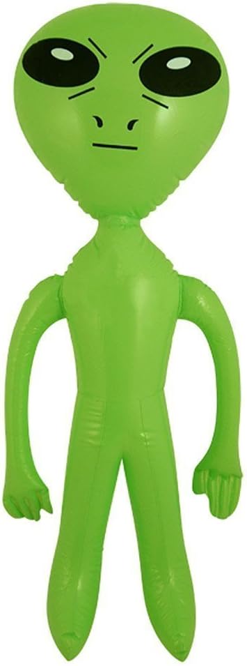 HENBRANDT 2X Inflatable Green Alien Sci-Fi 64CM Toy Party Decoration