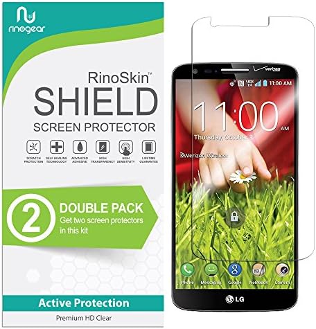 (2-Pack) Screen Protector for LG G2 Screen Protector [Flexible Clear Film] Case Friendly Accessories