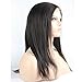 Eayon Hair 6A Virgin Hair Glueless Human Hair Lace Front Wig Brazilian Remy Light Yaki Straight Hair Wigs with Baby Hair For African Americans 130% Density Natural Color 14inch