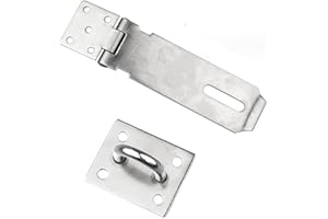 Door Hasp Latch Lock, Extra Thick Stainless Steel Padlock Hasp Clasp Door Lock, Door Gate Lock Hasp for Barn Door Cabinet Dra