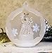 BANBERRY DESIGNS Angel Lighted Ornament - Angel Praying in a LED Frosted Glass Globe - Christmas Tree Decorations