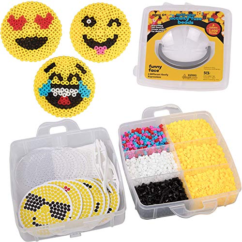 Emoji Smiley Face Fuse Beads 6 Different Emojis 3600pcs Beads (6