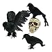 XONOR Realistic Feathered Crows - 3Pcs Halloween Decoration Realistic Looking Birds Black Feathered Crows Halloween Prop Décor