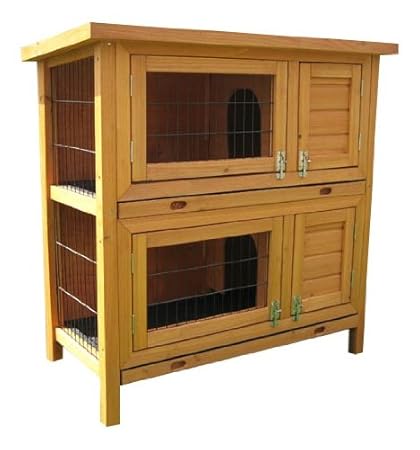 BUNNY BUSINESS Meerschweinchenstall, 2 Etagen, mit Ausziehfächern, 91°cm