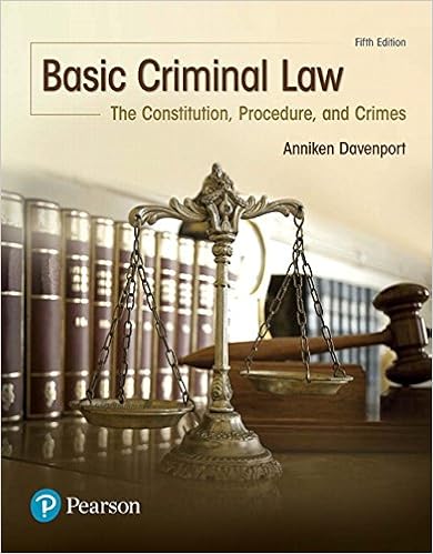 Amazon Com Basic Criminal Law The Constitution Procedure And Crimes 9780134559834 Davenport Anniken Books